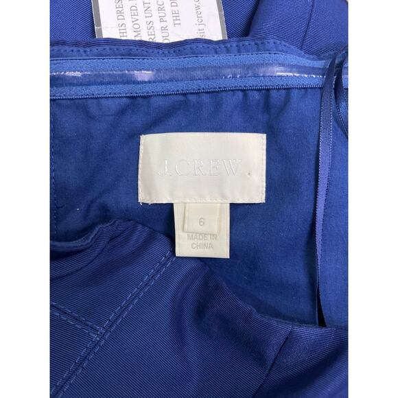 J.Crew Strapless Blue Cutout Back Midi Dress Women's Size 6 Weddings Parties NWT - Picture 3 of 11